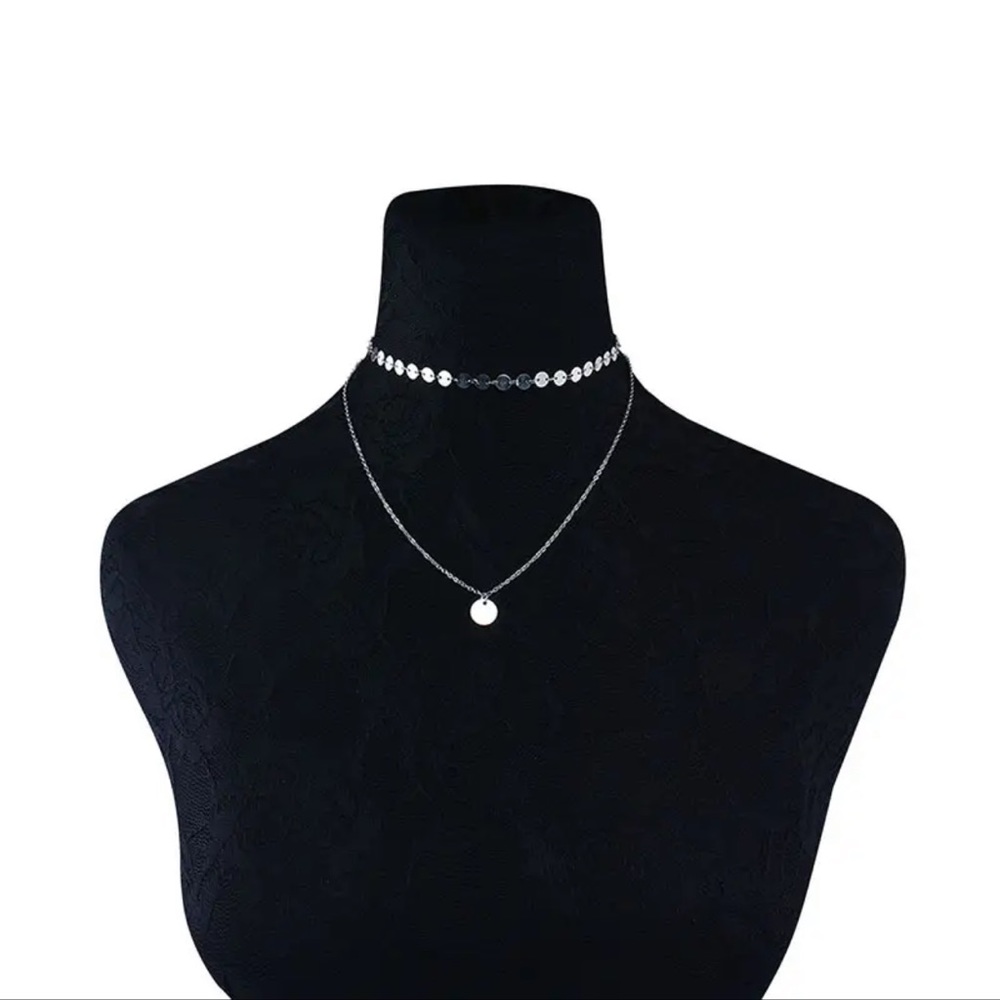 SILVER Mel ♡ Layered Choker Necklace - Picture 5 of 5